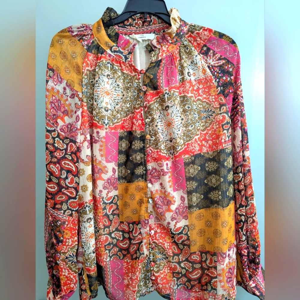 Multicolor Patchwork Women's Top - image 1